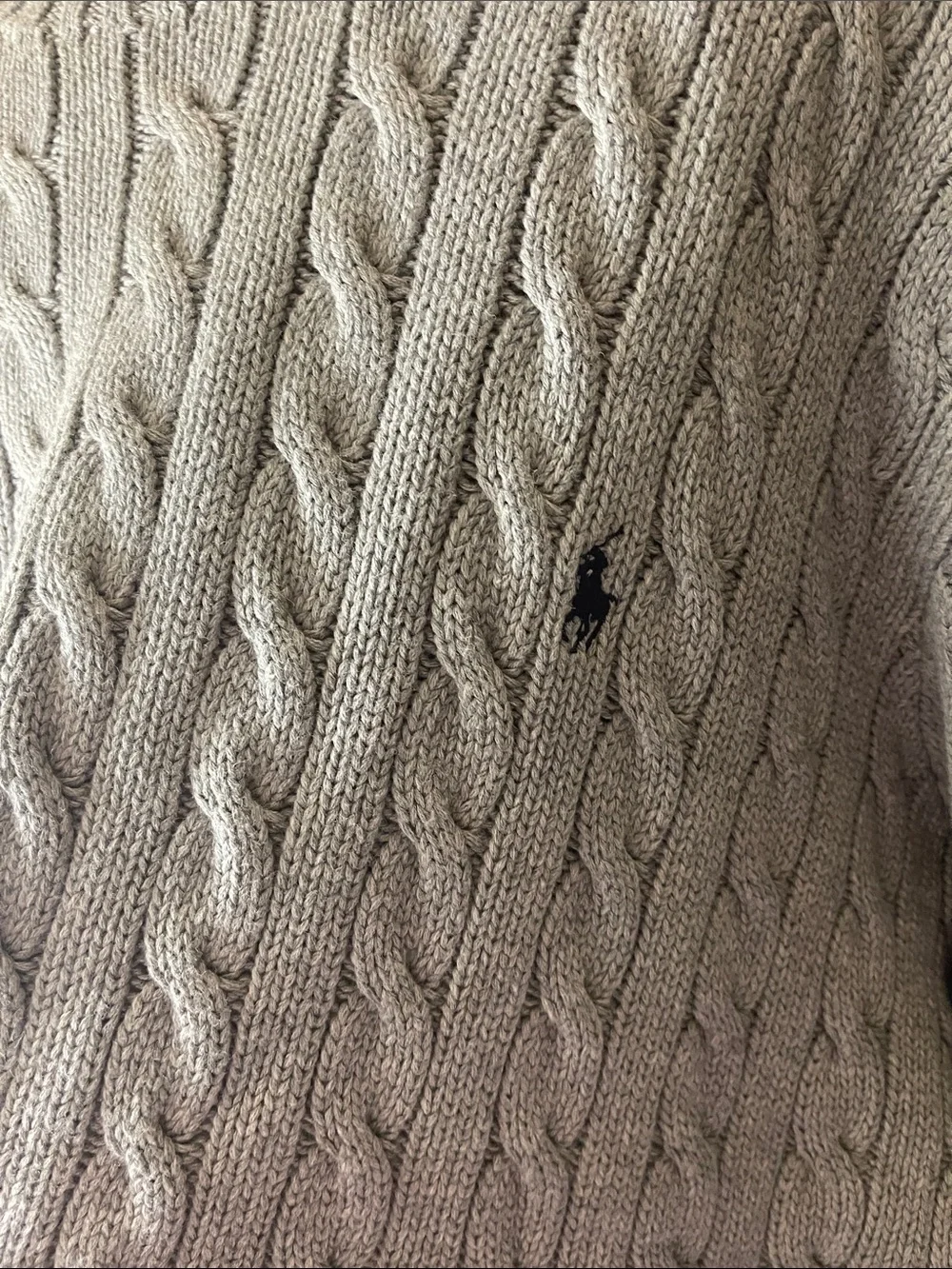 Polo by Ralph Lauren Gray Cable Knit Crewneck NWT Sweater size medium